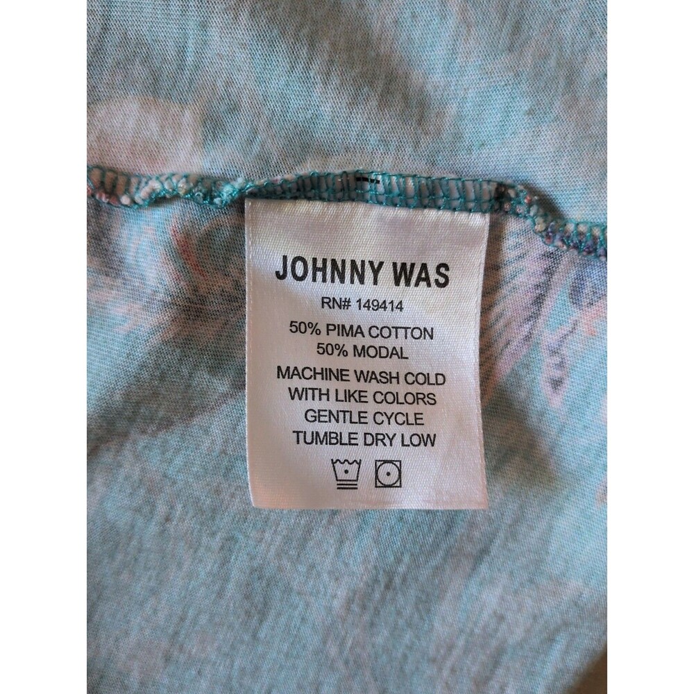 Johnny Was Robe LG Teal Verdino Floral Patterned Wrap Robe Belted, Pockets. - Picture 10 of 12